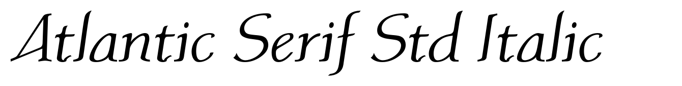 Atlantic Serif Std Italic
